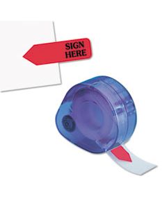 RTG81024 ARROW MESSAGE PAGE FLAGS IN DISPENSER, "SIGN HERE", RED, 120 FLAGS/ DISPENSER