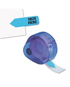 RTG81034 ARROW MESSAGE PAGE FLAGS IN DISPENSER, "SIGN HERE", BLUE, 120 FLAGS/DISPENSER