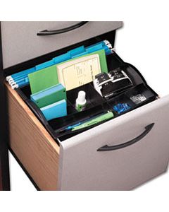 RUB11916ROS HANGING DESK DRAWER ORGANIZER, PLASTIC, BLACK