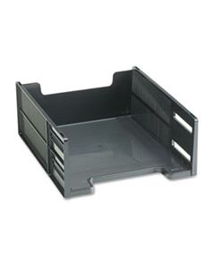 RUB17671 HIGH-CAPACITY STACKABLE FRONT LOAD DESK TRAYS, 1 SECTION, LETTER SIZE FILES, 8.5" X 11" X 5", BLACK
