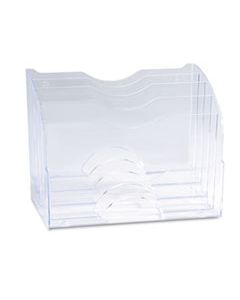 RUB94610ROS OPTIMIZERS MULTIFUNCTIONAL TWO-WAY ORGANIZER, 5 SECTIONS, LETTER SIZE FILES, 8.75" X 10.38" X 13.63", CLEAR