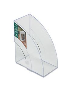 RUB96502ROS OPTIMIZERS DELUXE PLASTIC MAGAZINE RACK, 5 1/4 X 9 X 11 1/8, CLEAR