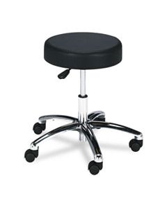 SAF3431BL PNEUMATIC LAB STOOL WITHOUT BACK, 22" SEAT HEIGHT, SUPPORTS UP TO 250 LBS., BLACK SEAT/BLACK BACK, CHROME BASE