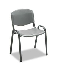 SAF4185CH STACKING CHAIR, CHARCOAL SEAT/CHARCOAL BACK, BLACK BASE, 4/CARTON