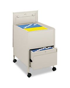SAF5365PT LOCKING MOBILE TUB FILE WITH DRAWER, LEGAL SIZE, 20W X 25.5D X 27.75H, PUTTY