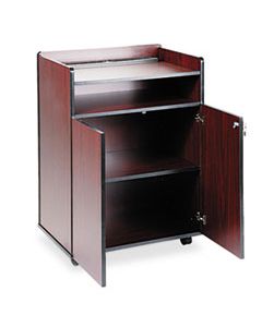 SAF8919MH EXECUTIVE MOBILE PRESENTATION STAND, 29.5W X 20.5D X 40.75H, MAHOGANY