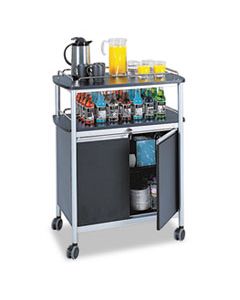 SAF8964BL MOBILE BEVERAGE CART, 33.5W X 21.75D X 43H, BLACK