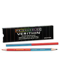 SAN02456 VERITHIN DUAL-ENDED TWO-COLOR PENCILS, 2 MM, BLUE/RED LEAD, BLUE/RED BARREL, DOZEN