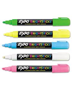 SAN14075 BRIGHT STICKS, MEDIUM BULLET TIP, ASSORTED COLORS, 5/SET