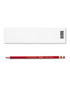 SAN20045 COL-ERASE PENCIL WITH ERASER, 0.7 MM, 2B (#1), CARMINE RED LEAD, CARMINE RED BARREL, DOZEN