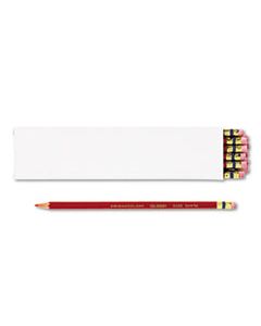 SAN20066 COL-ERASE PENCIL WITH ERASER, 0.7 MM, 2B (#1), SCARLET RED LEAD, SCARLET RED BARREL, DOZEN