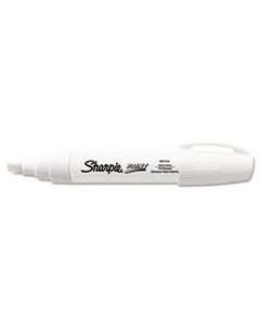 SAN35568 PERMANENT PAINT MARKER, EXTRA-BROAD CHISEL TIP, WHITE