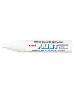 SAN63743 PERMANENT MARKER, BROAD CHISEL TIP, WHITE