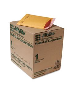 SEL39092 JIFFYLITE SELF-SEAL BUBBLE MAILER, #1, BARRIER BUBBLE LINING, SELF-ADHESIVE CLOSURE, 7.25 X 12, GOLDEN KRAFT, 100/CARTON