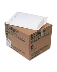 SEL39262 JIFFYLITE SELF-SEAL BUBBLE MAILER, #6, BARRIER BUBBLE LINING, SELF-ADHESIVE CLOSURE, 12.5 X 19, WHITE, 50/CARTON