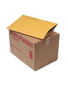 SEL63957 JIFFY PADDED MAILER, #6, PAPER LINING, FOLD FLAP CLOSURE, 12.5 X 19, NATURAL KRAFT, 50/CARTON