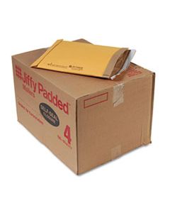 SEL67320 JIFFY PADDED MAILER, #4, PAPER LINING, SELF-ADHESIVE CLOSURE, 9.5 X 14.5, NATURAL KRAFT, 100/CARTON