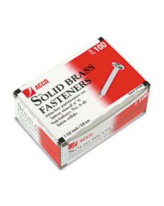 ACC71506 BRASS PRONG PAPER FILE FASTENERS, 1 1/2" LENGTH, 100/BOX