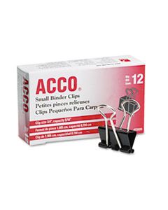 ACC72020 BINDER CLIPS, SMALL, BLACK/SILVER, DOZEN