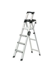 CSC2061AABLD SIGNATURE SERIES ALUMINUM STEP LADDER, 6 FT WORKING HEIGHT, 300 LBS CAPACITY, 4 STEP, ALUMINUM