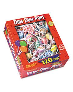 SPA66 DUM-DUM-POPS, ASSORTED FLAVORS, INDIVIDUALLY WRAPPED, 120/BOX