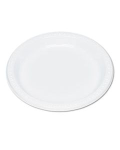 TBL9644WH PLASTIC DINNERWARE, PLATES, 9" DIA, WHITE, 125/PACK