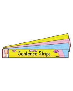 TEPT4002 WIPE-OFF SENTENCE STRIPS, 24 X 3, BLUE/PINK, 30/PACK