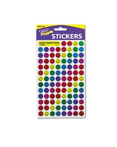 TEPT46909MP SUPERSPOTS AND SUPERSHAPES STICKER VARIETY PACKS, SPARKLE SMILES, 1,300/PACK
