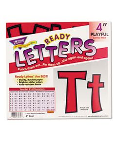 TEPT79742 READY LETTERS PLAYFUL COMBO SET, RED, 4"H, 216/SET