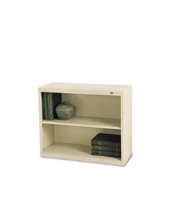 TNNB30PY METAL BOOKCASE, TWO-SHELF, 34-1/2W X 13-1/2D X 28H, PUTTY