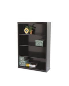 TNNB53BK METAL BOOKCASE, FOUR-SHELF, 34-1/2W X 13-1/2D X 52-1/2H, BLACK