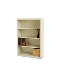 TNNB53PY METAL BOOKCASE, FOUR-SHELF, 34-1/2W X 13-1/2D X 52-1/2H, PUTTY