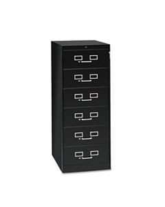 TNNCF669BK SIX-DRAWER MULTIMEDIA CABINET FOR 6 X 9 CARDS, 21.25W X 28.5D X 52H, BLACK