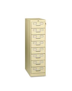 TNNCF846PY EIGHT-DRAWER FILE CABINET FOR 3 X 5 & 4 X 6 CARD, 15W X 28.5D X 52H, PUTTY