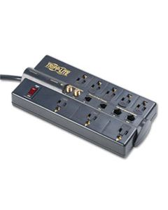 TRPTLP810NET PROTECT IT! SURGE PROTECTOR, 8 OUTLETS, 10 FT. CORD, 3240 JOULES, RJ45, BLACK