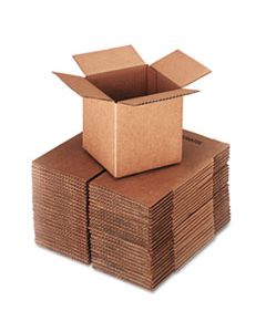 UFS666 CUBED FIXED-DEPTH SHIPPING BOXES, REGULAR SLOTTED CONTAINER (RSC), 6" X 6" X 6", BROWN KRAFT, 25/BUNDLE