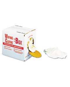 UFSN205CW05 MULTIPURPOSE REUSABLE WIPING CLOTHS, COTTON, WHITE, 5LB BOX