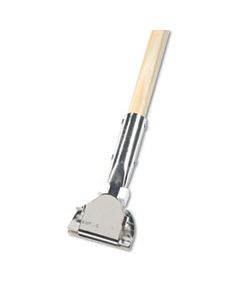 BWK1490 CLIP-ON DUST MOP HANDLE, LACQUERED WOOD, SWIVEL HEAD, 1" DIA. X 60IN LONG
