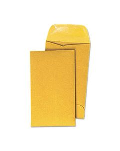 UNV35301 KRAFT COIN ENVELOPE, #3, ROUND FLAP, GUMMED CLOSURE, 2.5 X 4.25, LIGHT BROWN KRAFT, 500/BOX