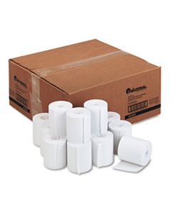 UNV42300 IMPACT & INKJET PRINTING BOND PAPER ROLLS, 0.5" CORE, 3" X 165 FT, WHITE, 50/CARTON