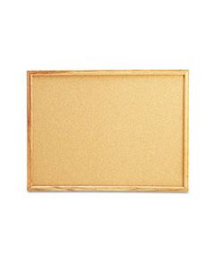 UNV43602 CORK BOARD WITH OAK STYLE FRAME, 24 X 18, NATURAL, OAK-FINISHED FRAME