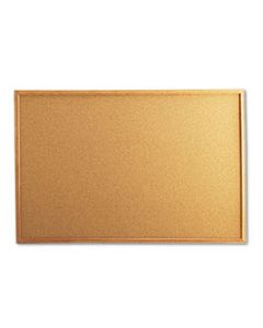 UNV43603 CORK BOARD WITH OAK STYLE FRAME, 36 X 24, NATURAL, OAK-FINISHED FRAME