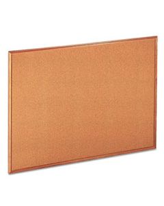 UNV43604 CORK BOARD WITH OAK STYLE FRAME, 48 X 36, NATURAL, OAK-FINISHED FRAME