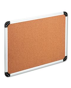 UNV43714 CORK BOARD WITH ALUMINUM FRAME, 48 X 36, NATURAL, SILVER FRAME