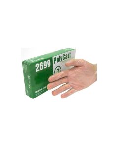 ACR-2699 AMERCARE ROYAL 2699 TEXTURED CAST POLY GLOVE, SELECT A SIZE, POWDER FREE, EA