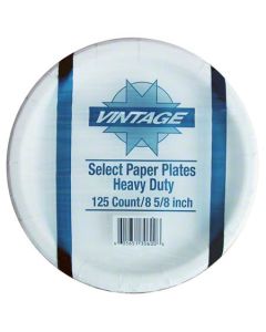 RD-A30600 VINTAGE COATED SMOOTH WALL PAPER PLATE 9" HEAVY DUTY, 4/125/CS
