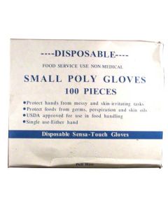 AD-A9630-S GLOVE POLY SMALL 10/10/100/CS