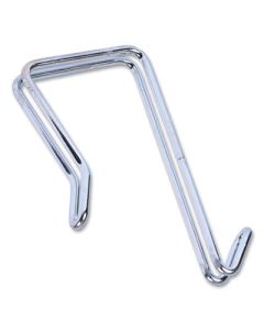 ALECH1SR ALERA SINGLE SIDED PARTITION GARMENT HOOK, STEEL, 0.5 X 3.13 X 4.75, OVER-THE-DOOR/OVER-THE-PANEL MOUNT, SILVER, 2/PACK 