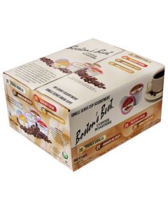 BB-101001BOSTON'S BEST COFFEE ASST#2 80/CS 20 FRENCH VANILLA 20 HAZELNUT CREME 20 JAMAICAN ME CRAZY 20 VANILLA HAZELNUT