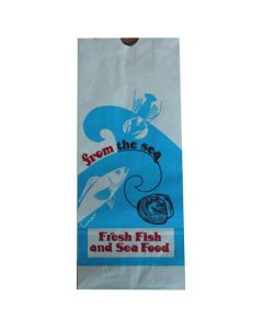 CD-2PECK BAG PPR 2 PECK SHELLFISH 100/ WHT/RD 11X6.25X26